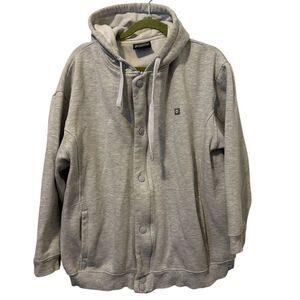 Y2K Southpole Men’s XL Gray Full Zip Hoodie Beach Surfer Skater Grunge Goth